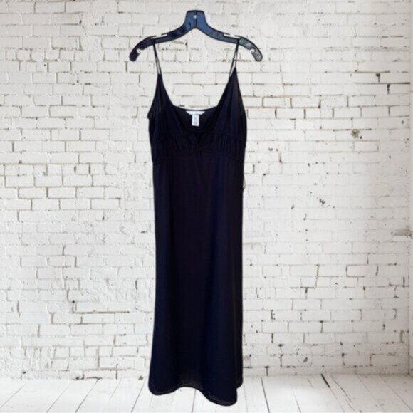 H&M Black Drawstring-Detail Midi Dress Sz XS - Picture 1 of 9